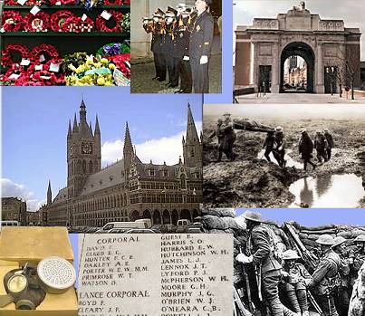 Collage of images from Ypres.