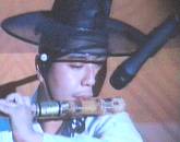 Traditional Korean flautist.