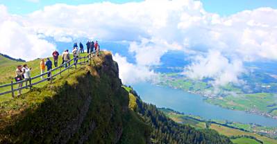 From Rigi mountain looking down on Lake Lucerne.