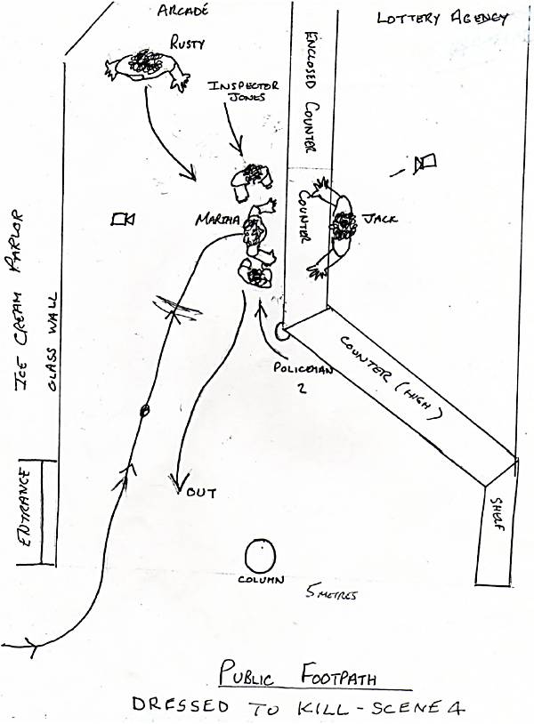 Sketch of the street location as a ground plan.
