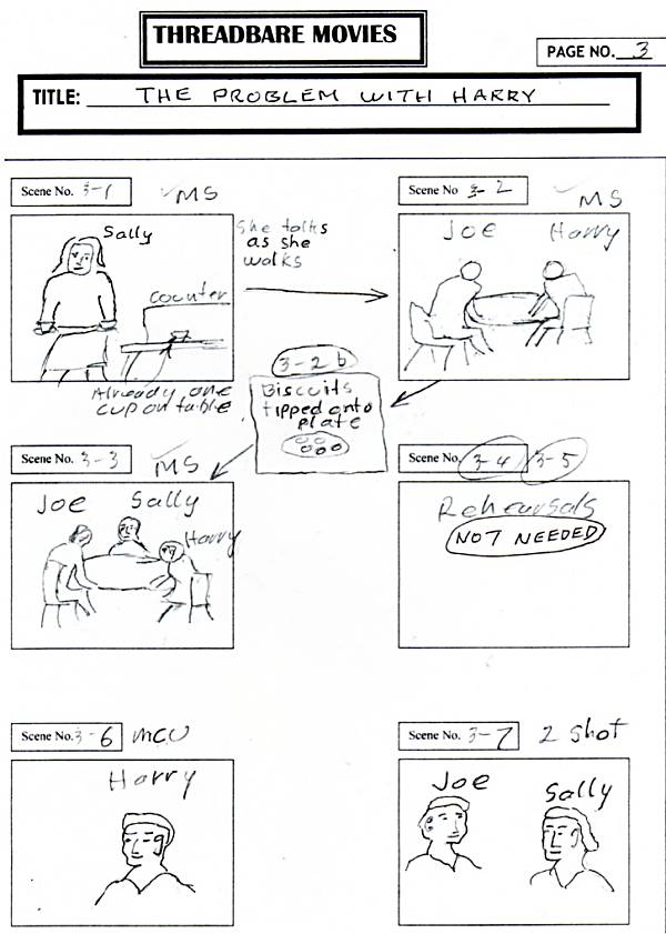 Picture of part of the storyboard.