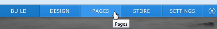 Screen shot of choosing the pages tab.
