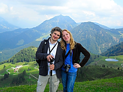 Two Russians on the mountain above Fieberbrunn.