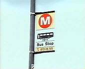 The bus stop.