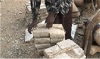 Pile of salt blocks