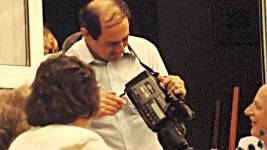 Peter Kittel examines his first S-VHS Camera.