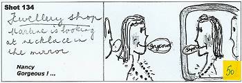 One of Willy Van der Linden's storyboard sketches.