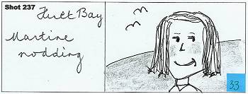 One of Willy Van der Linden's storyboard sketches.
