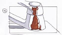 One of the storyboard images for 'The New Washing Machine'.